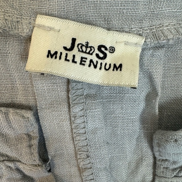 Italy 100% Linen Gray Linen Kaftan Dress. - Picture 7 of 15